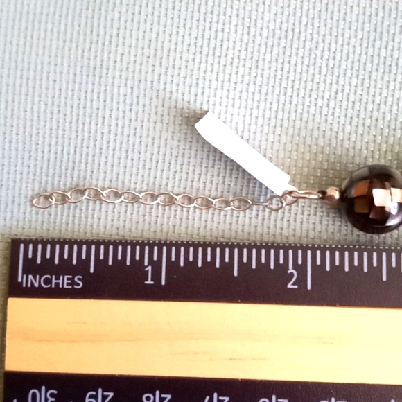 DALLAS PRINCE BLACK MOTHER OF PEARL TILE NECKLACE - Picture 7 of 10